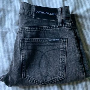 calvin klein high rise slim jeans